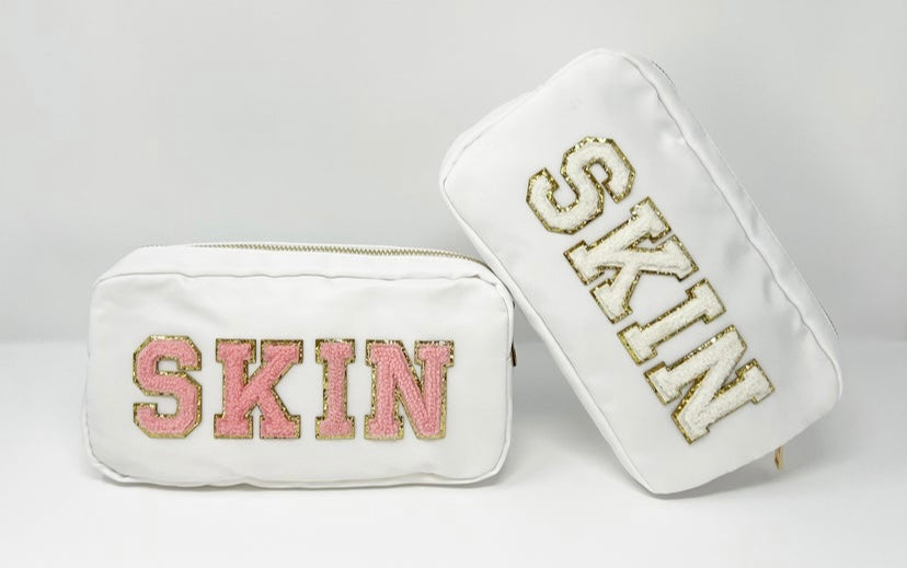 Cosmetic Bags - Chenille Letters